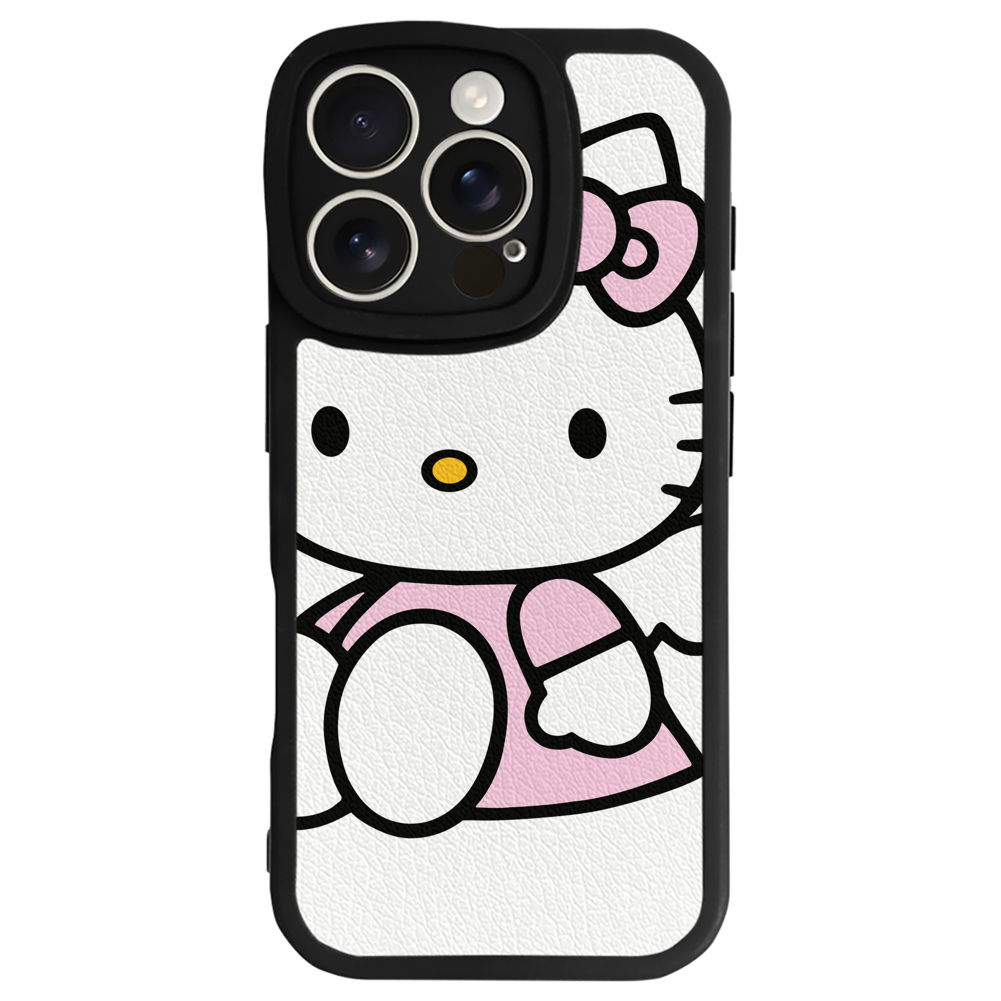 （画像用） Hello Kitty ハローキティ 【iPhone 16シリーズ対応】シリコンスマホケース（レザー調） 材質：シリコン
